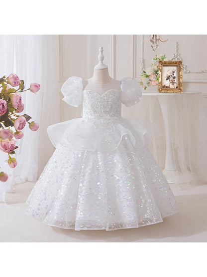 Girls' Summer New High-End Host Birthday Performance Light Luxury Piano Performance Princess Dress