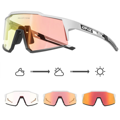 Photochromic Cycling Glasses UV400 MTB Clear Mountain Bike Transition Bicycle Sunglasses for Men Women Sports Eyewear