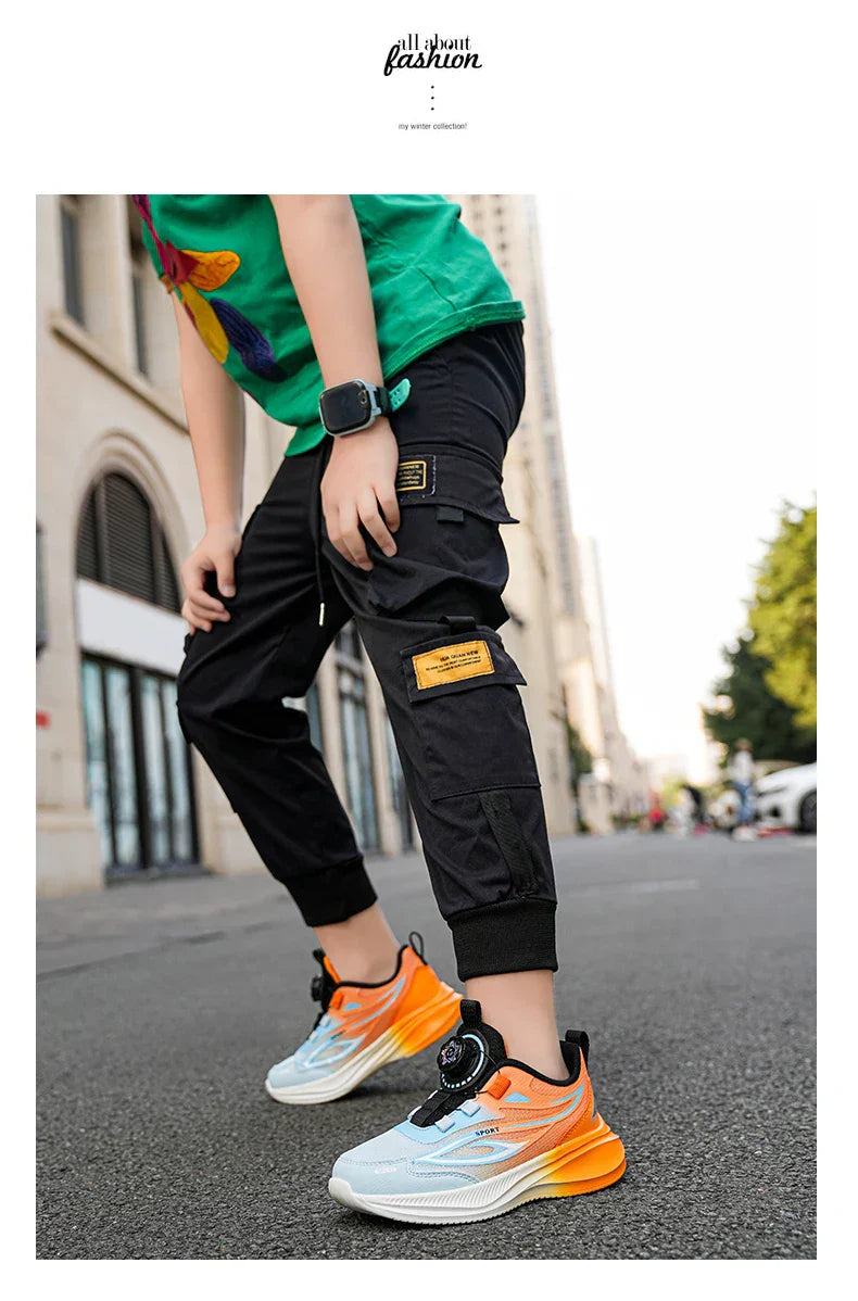 Children's basketball shoes field training non-slip comfortable running shoes light outdoor rest shoes boy sports shoes