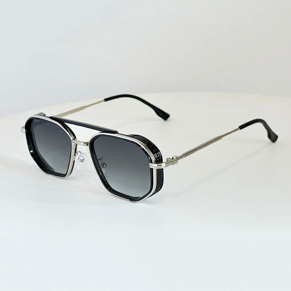 Vintage New Square Sunglass Men Fashion Steampunk Sunglasses Women 2025 Retro Glasses Gafas De Sol Hombre Lunette Soleil Femme