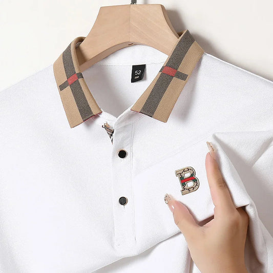 Designer Embroidered High End Brand Long Sleeved Cotton Polo Shirt Spring Autumn Fashion Casual Lapel T-Shirt Top Men's Clothing