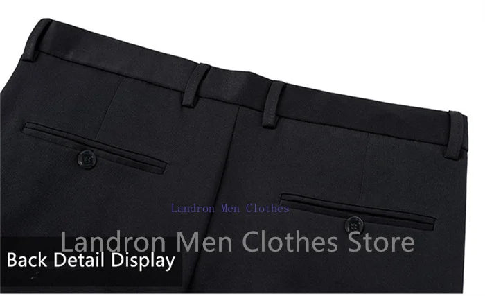 Formal Dress Suit Pants Tall Men 190CM Business Black Blue Plus Size 40 42 44 46 Extra Long Lengthened Straight Office Trousers