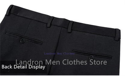Formal Dress Suit Pants Tall Men 190CM Business Black Blue Plus Size 40 42 44 46 Extra Long Lengthened Straight Office Trousers