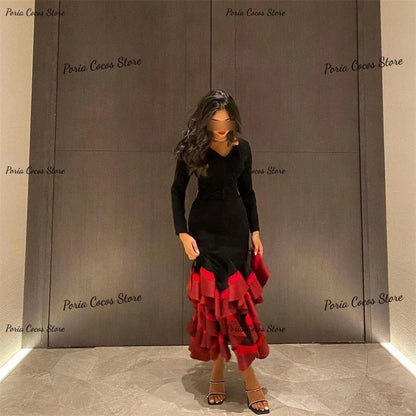 Customized Retro High Quality V-neck Mermaid Draped Elegant Dress Sheath Homecoming Prom Gown Formal Occasion Party for Women