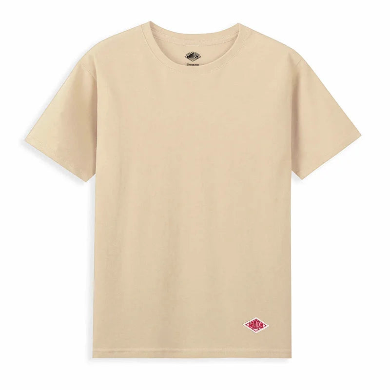 2025 Exported To Japan Orders Classic Embroidery Fashion Solid Simple Loose Short Sleeve Cotton Couple T-shirt Men/Women Top