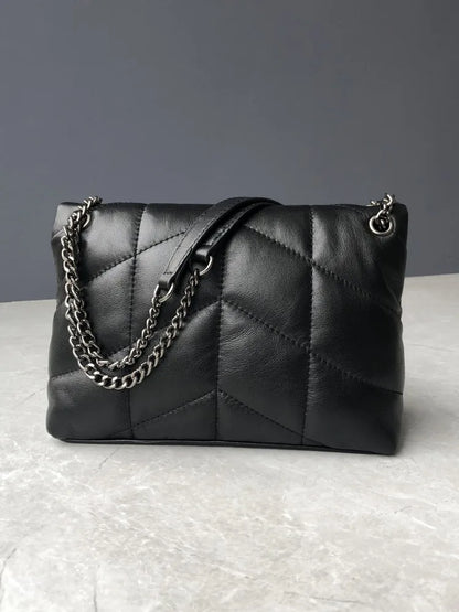 Elegant Women Chain Bag Soft Sheepskin Genuine Leather Handbag Ladies Fashion Single Shoulder Bag Designer Messenger Bag
