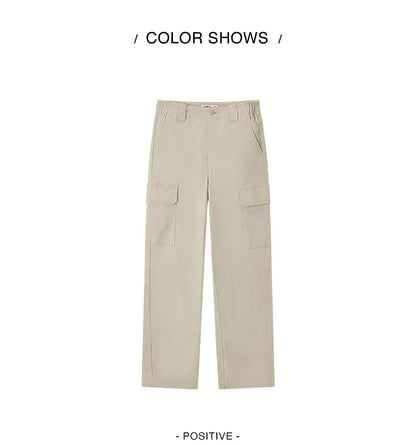Women Pants Urban Workwear Cargo Wide Leg Loose Straight Casual Style Slim Street Daily Trousers 2026 Autumn