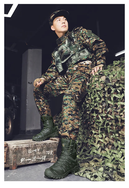 Special Forces Desert Combat Tactical Men's Tall Boots Wear-resistant Training Boots Waterproof Outdoor Mountaineering Sports Cl