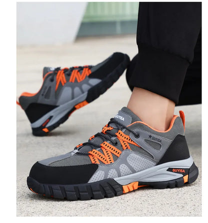 safety sneakers work man safety shoes Work shoes with steel toe anti puncture work  anti-slip boots indestructible shoes for men