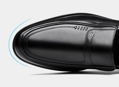 Cow Leather Men's Business Casual Shoes 2026 Spring Autumn Non Slip Dress Shoes Male Fashion Designer Loafers for Man