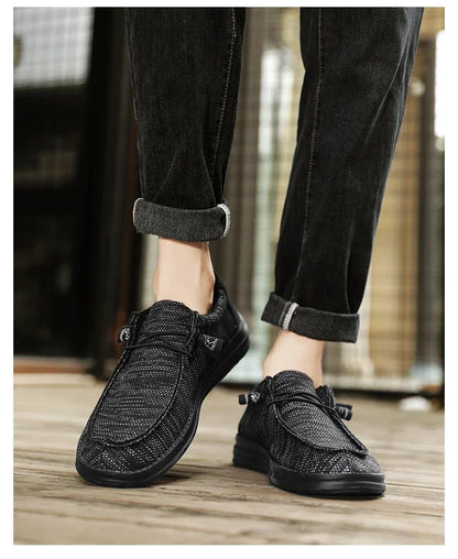 Canvas Shoes Men Casual Slip on Shoes Alpargatas Hombre Moccasins Mocassin Homme Lightweight Breathable Plus Big Size 50