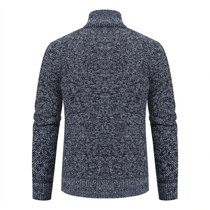Men's Knit Cardigan Autumn Winter Sweater Coat Man Clothes Brown Blue Luxury Brand Button Fleece Lined Male Knitting Jackets