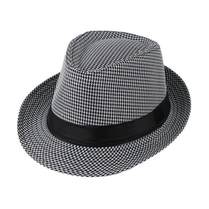 Summer Fedoras for Men Middle old aged Cap Linen Panama Solid  Jazz Hat Cowboy  Men's Women's  British Party Sun Hat