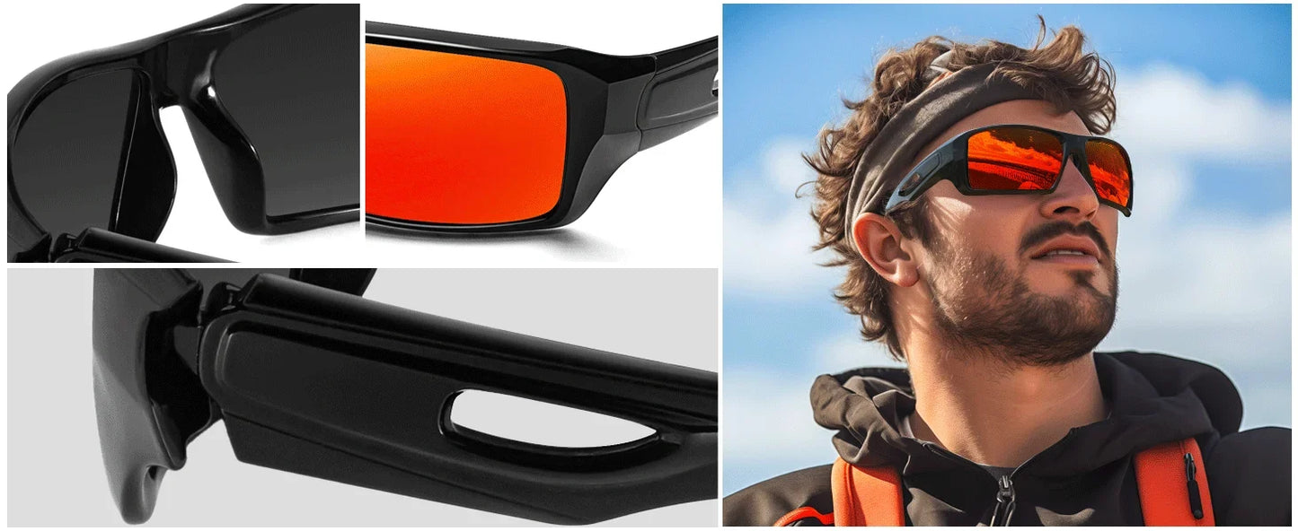 Polarized glasses Wrap Around Sports Sunglasses for Big Heads Men Women UV400 Sun Glasses 8232