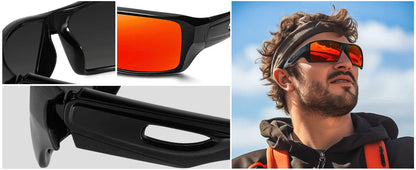 Polarized glasses Wrap Around Sports Sunglasses for Big Heads Men Women UV400 Sun Glasses 8232