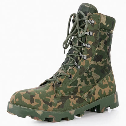 Camouflage Ankle Boots Men Outdoor Genuine Leather Panama Soles Tactical Combat Boots Hunting Work Boot Man Hiking Shoe 47