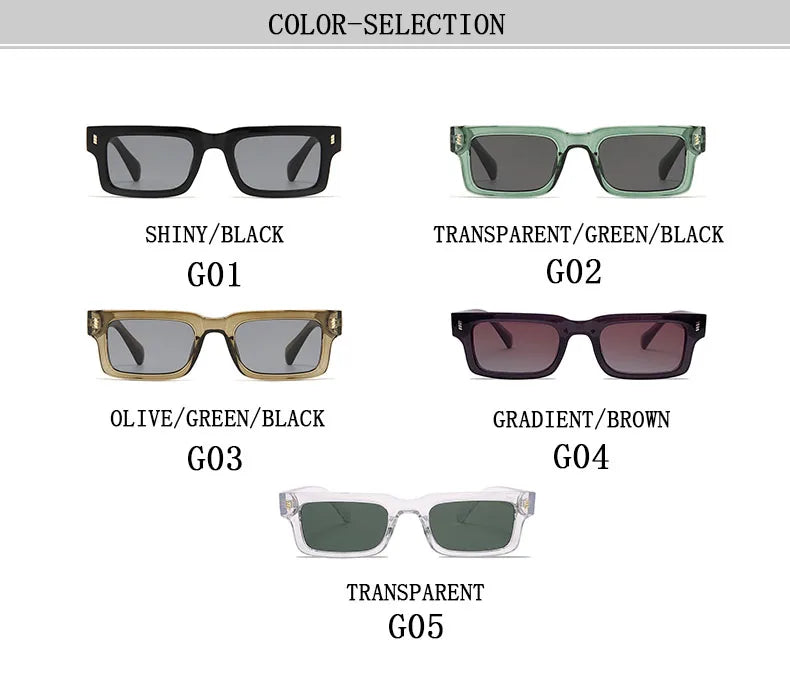 New Square Sunglasses For Men 2024 Small Frame Vintage Sunglasses Women Trendy Retro Fashion Glasses Gafas De Sol Hombre Lunette