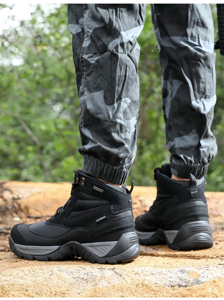 Men's Boot Combat Mens Ankle Boot Tactical Boot Male Shoes Work Safety Shoes Motocycle Boots Men Outdoor Hiking Shoes