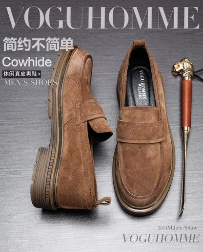Classic Soft Cowhide Mans Loafers Spring Luxury Genuine Leather Comfortable Fashion British Outdoor Leisure Driving Shoes Man