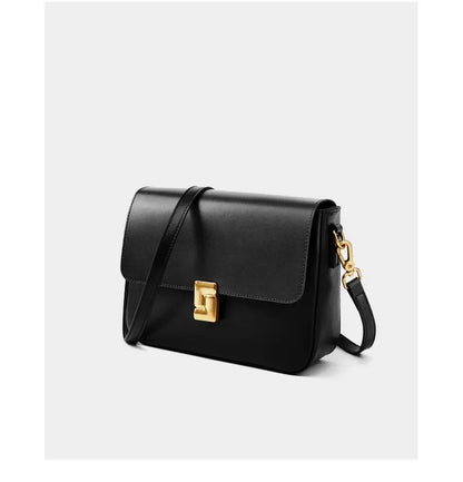 100% Genuine Leather Women Crossbody Bag Fashion Small Square Bag High Quality Cowhide Women's Commuter Shoulder Bag