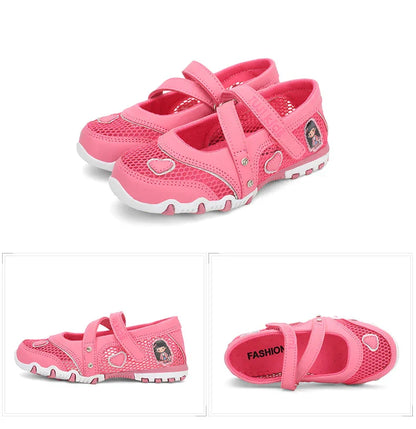 2024 New Summer High Quality Non-slip Children Shoes Girls Fashion Sandals Cartoon Princess Sandals Kids Flat