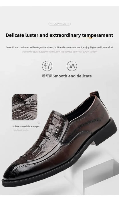 Leather Shoes For Man Genuine Leather Casual Shoes Fashion Business Oxford Shoes High Quality Designer Work Shoes