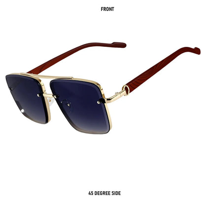 UV400 Protection Square Sunglasses Women Trendy Beach Vacation Brand Design Wooden Vintage Retro Sunglass Men Fashion Glasses