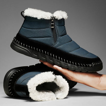 New Fashion Men's Boots Winter Plush Men Snow Boots Warm Fur Ankle Boots Outdoor Non-slip Sneakers Winter Casual  Boots Size 46