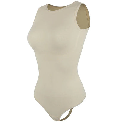Bodysuits Sexy Sleeveless Crew Neck Shapewear Thong for womens Waist Trainer Tanks Tops Slim Tummy Control Body Shaper