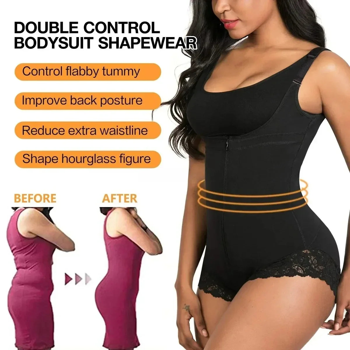 Colombian Waist Trainer for Women High Compression Body Shaper Tummy Control Girdle Slimming Shapewear for Flat Stomach