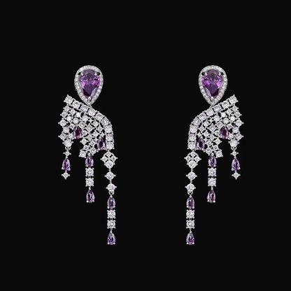 2024 New 4-piece Bridal Wedding Jewelry Set, Cubic Zirconia, Luxury Women's Jewelry, Women's Wedding Party Accessories