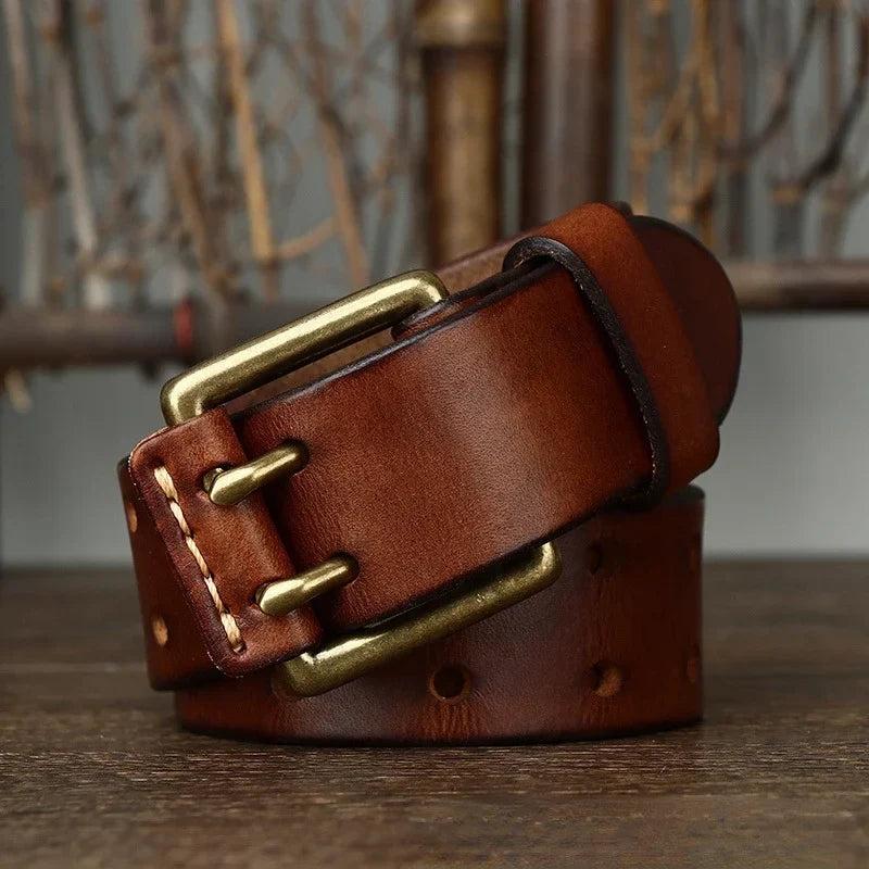 105-125cm Men's Genuine Belt Pin Buckle Retro Cowhide Waistband Jeans Suit Pants Decoration Belts DIY Male Accessories