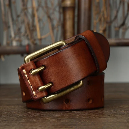 105-125cm Men's Genuine Belt Pin Buckle Retro Cowhide Waistband Jeans Suit Pants Decoration Belts DIY Male Accessories