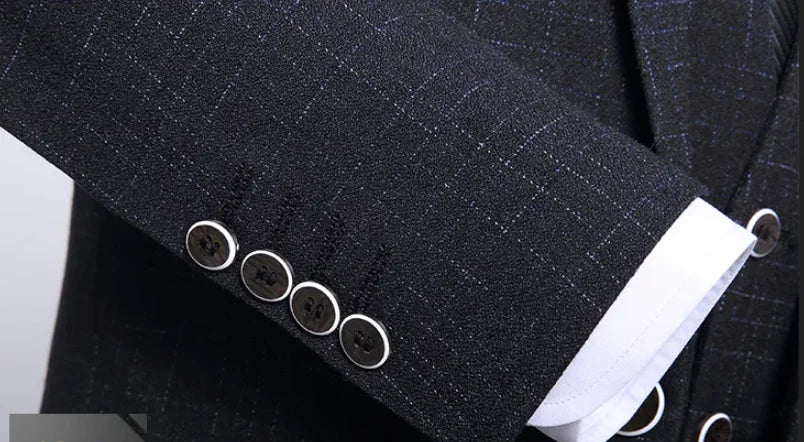 Mens Fashion Wedding Smart Casual 3 Piece Suit British Style High Quality Jacket Vest Trousers European American Banquet Look