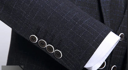 Mens Fashion Wedding Smart Casual 3 Piece Suit British Style High Quality Jacket Vest Trousers European American Banquet Look