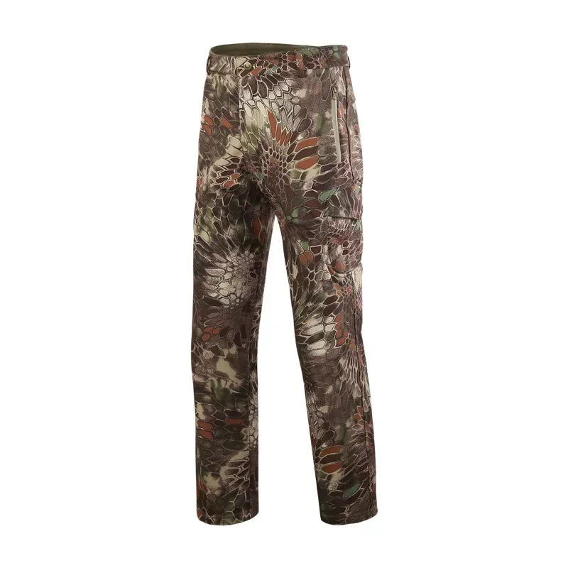 Tactical Pants Soft Shell Fleece Cargo Pants Men Hunting Pants Camouflage  Pant Casual Trousers Unisex Waterproof