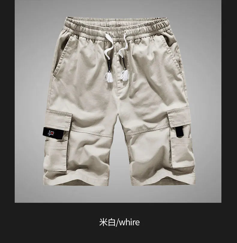 Mens Summer New Trendy Brand Five Point Cropped Pants High Quality Cargo Shorts Mens Plus Size Sports Casual Fashion Shorts
