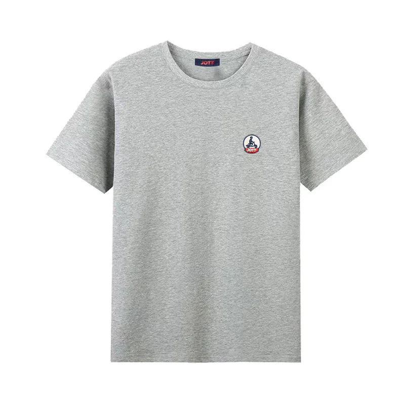 Europe Summer High Quality Tops 100%Cotton Men Women T-shirt Embroidery Logo Couple Casual Loose O-Neck Short Sleeve Tees