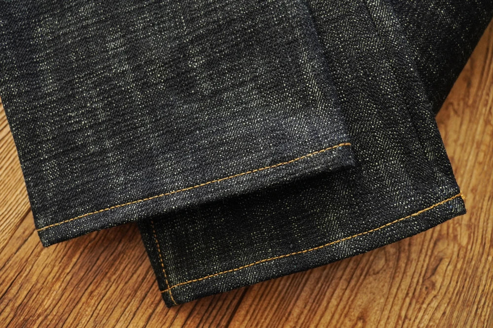 Mens Jeans Sanforized Selvedge Denim Jeans Limited EditionDouble-sided Dyeing 66 Fit 20 Oz