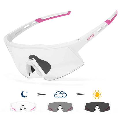 Photochromic Child Sunglasses UV400 Protection Sport Cycling Glasses Kids Boys Girls Fashion Bike Glasses Bicycle Eyewear