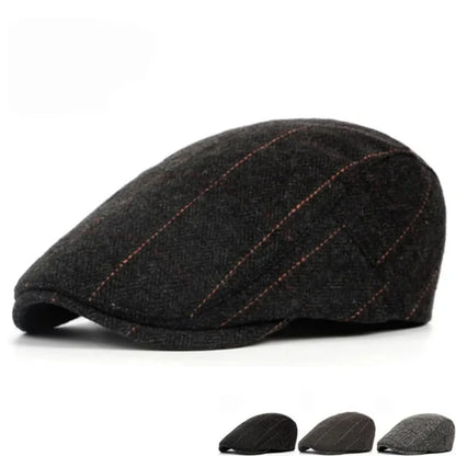 Fashion Berets Men High Quality Autumn Winter Wool Hat Herringbone Flat Cap Classical Artist Painter Hat Male Beret Caps Gorras