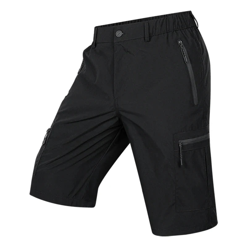 Summer Quick Dry Cargo Shorts Mens Lightweight Work Cargo Shorts Multi Pockets Waterproof Outdoor Hiking Fishing Shorts Male