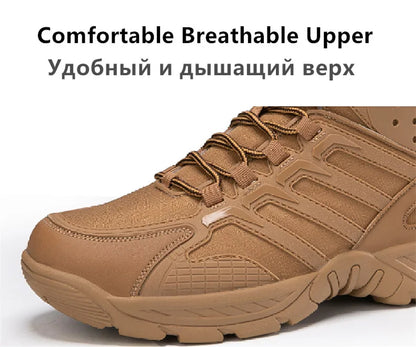 Fashion Men's Boots Comfortable High-top Boots Outdoor Non-slip Hiking Boots Lightweight Men Desert Boots Motorcycle Boots
