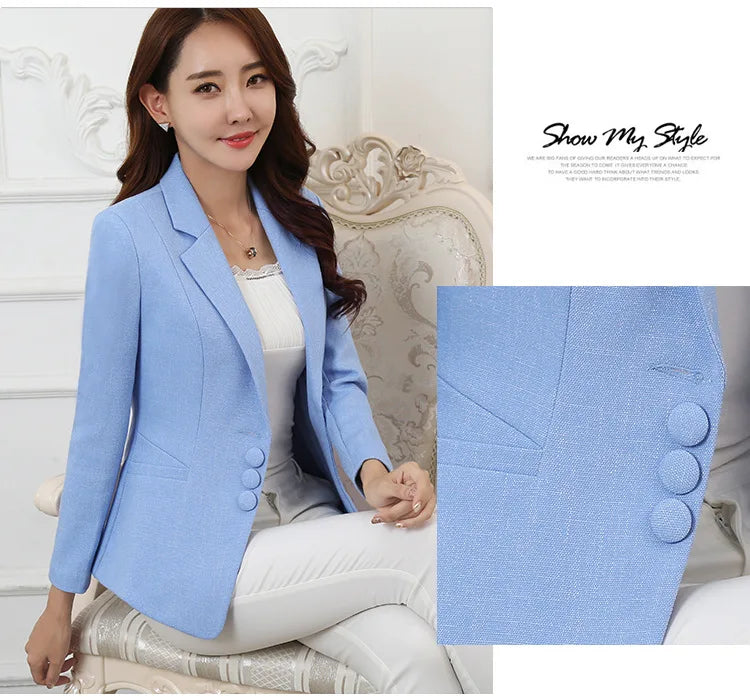 Fashion Women Blazers Jackets Work Office Lady Suit 2025 Slim Single Breasted Business Female Blazer Coats Formal Veste Femme