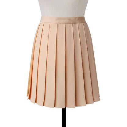 Women High Waist Pleated Midi Skirt Y2k Summer Knee-length Preppy Style Harajuku  Hot Street School Cosplay Casual Female Faldas