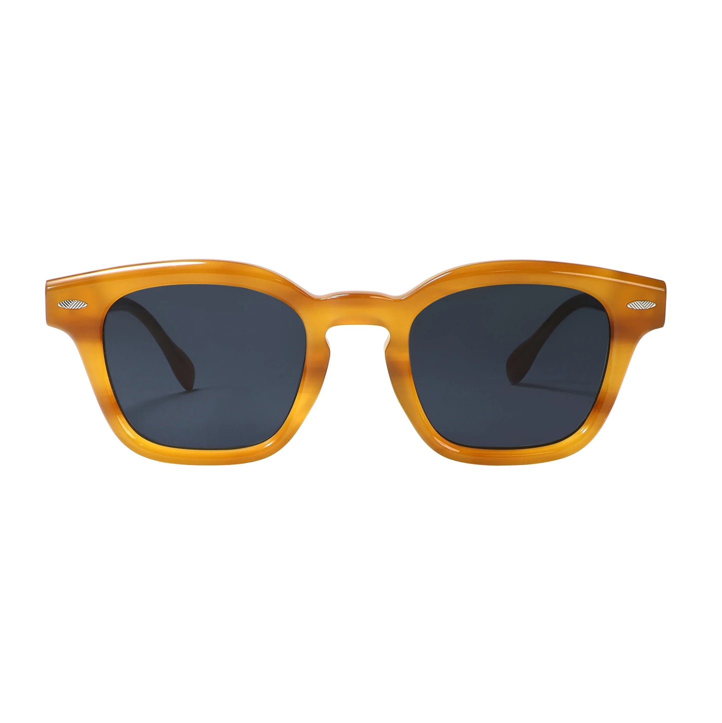 Acetate Sunglasses Vintage Rivet UV400 Non Polarized Lens Unisex High End Designer Sun Glasses Fashion Retro