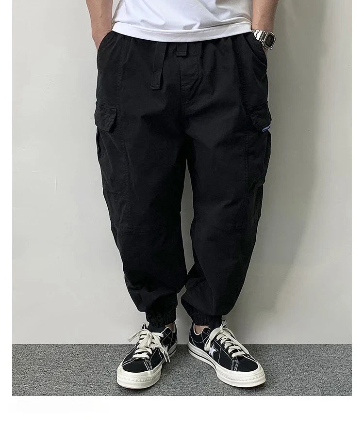 High Quality Cotton Cargo Pants For Men Japanese Streetwear Plus Size Tactical Pants Harajuku Casual Joggers Fashion Trousers