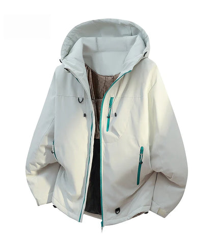 Winter Jacket Thicker Warm Waterproof Windproof Warm Casual Sports Jacket Men Women Sport Hiking Running Hooded Casual Warm Coat