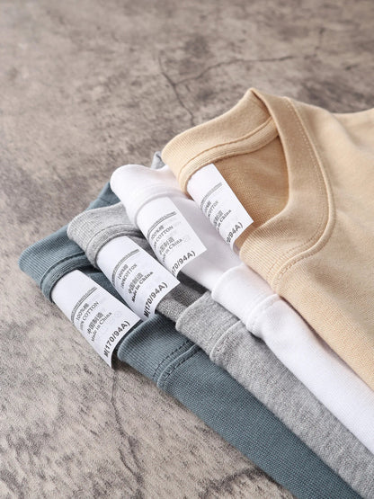 Sypcman Oversized T-Shirt 9.9oz 280 Grams Heavy High Qualtity Men Short Sleeve Tee Cotton Solid Color Customized OEM Streetwear