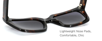 Trend Square Polarized Sunglasses Women Uv400 Protection Shade Ultra Light Acetate Fashion Sun Glasses ZS6217